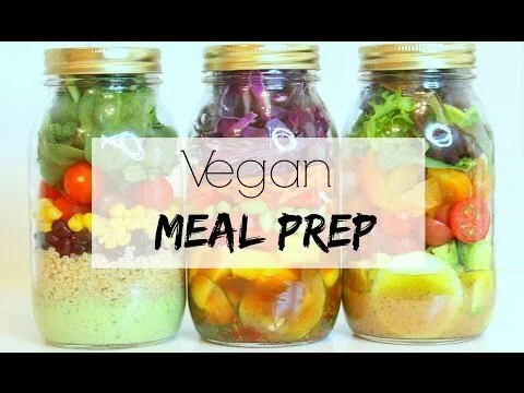 VEGAN MEAL PREP | 3 Mason Jar Salads (Easy & Healthy)