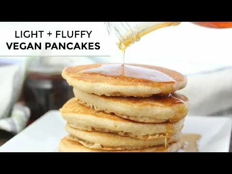 Vegan Pancakes | Light + Fluffy Vegan Pancake Recipe