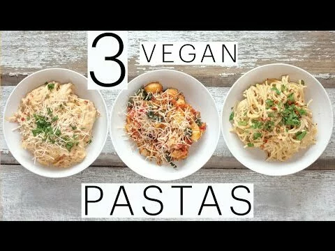 3 EASY VEGAN PASTA RECIPES | Vegan Carbonara | VEGAN Alfredo | Spinach & Sausage Gnocchi | Edgy Veg