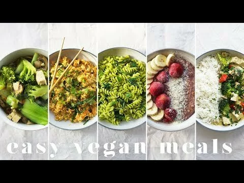 MY GO-TO EASY VEGAN MEALS | 5 Lazy & Cheap Recipes