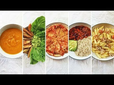 3 INGREDIENT VEGAN MEALS UNDER £1.50 ($2) | 5 Cheap & Easy Student Recipes