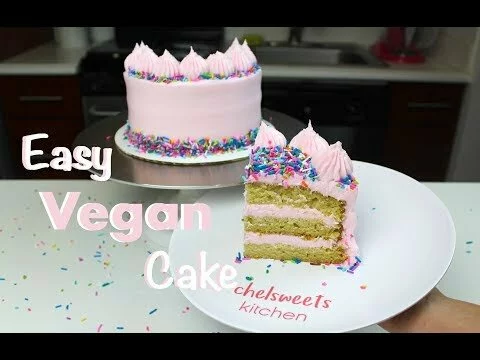 Easy Vegan Cake Recipe | CHELSWEETS